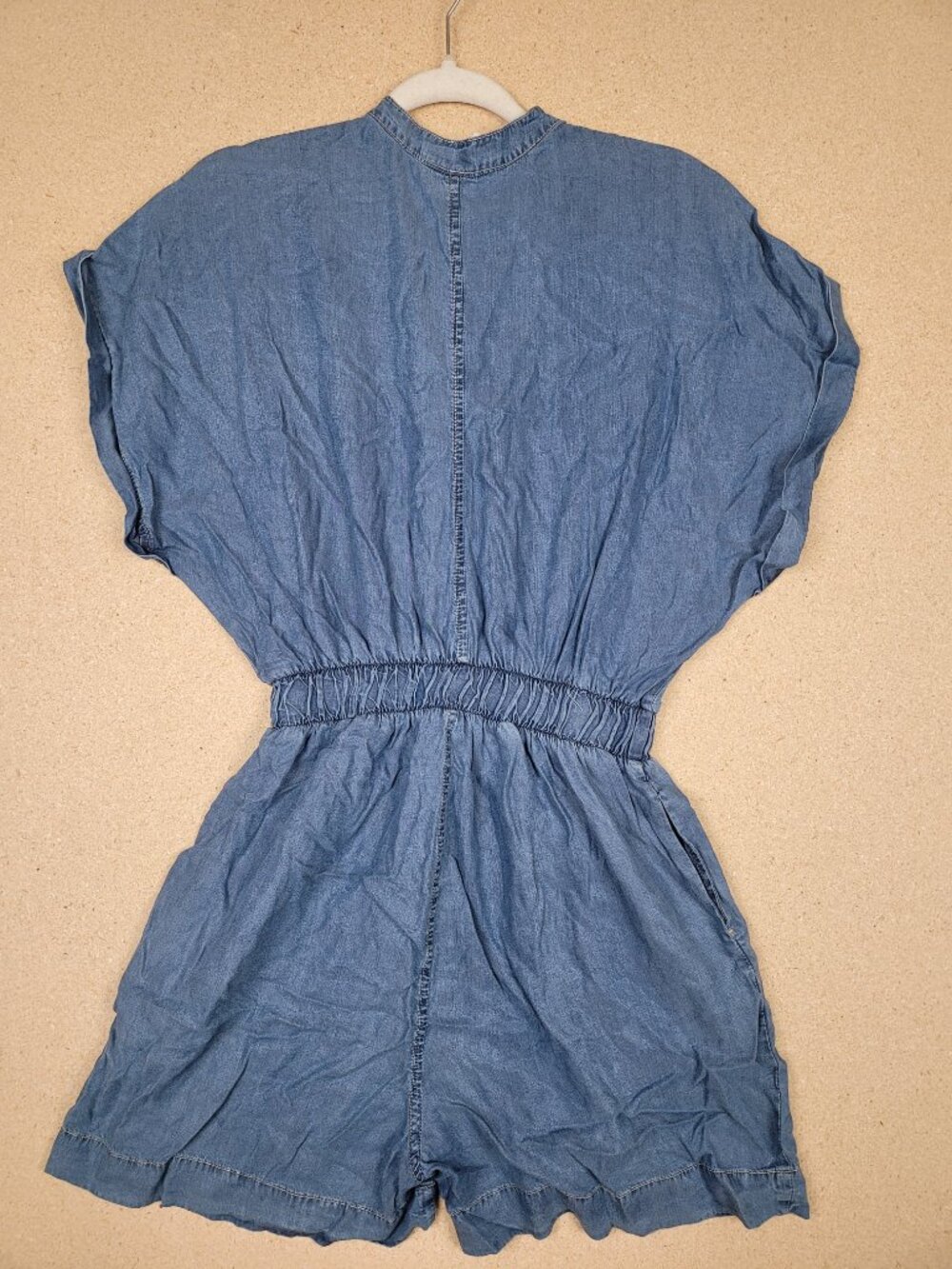 KanCan Women's Blue Denim Button-Front Romper - Size L - Picture 7 of 8
